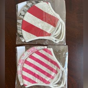 Set of 4 kids organic cotton face masks. Paper wings. NWT. Shark/Unicorn